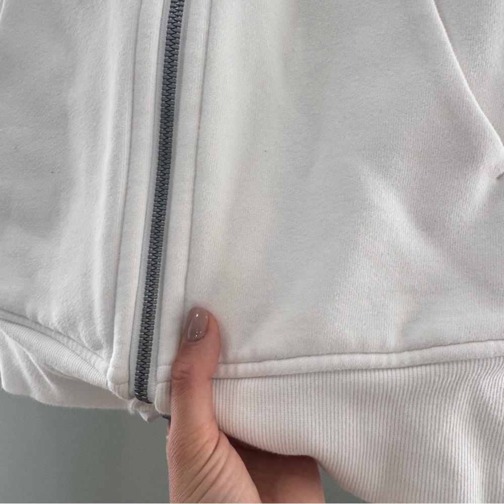 Lululemon Scuba Full Zip Hoodie White 4 - Picture 2 of 11